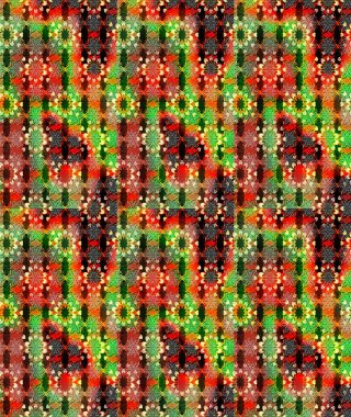 Çiçek desenli raster, yeşil ve kahverengi çizgi grafik desenli soyut raster arkaplan. Modern stil dokusu.