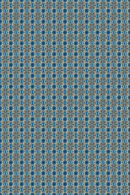 Geleneksel altın sarısı desenli mavi, gri ve bej renklerde altın elementler. Barok tarzında kusursuz bir doğulu süsü..