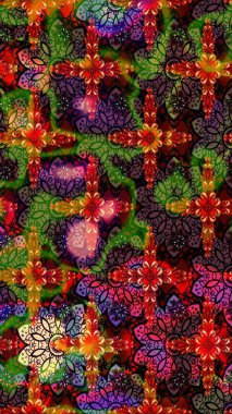 Nazikçe, güzel çiçek arkaplanı. Çiçekli karalama şeklinde Raster çiçek deseni. Kahverengi ve siyah renkte çiçekler.