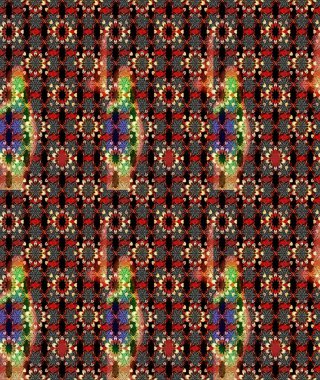 Raster illüstrasyonundaki çiçek desenli çizim. Suluboya tarzında siyah ve kırmızı renkte çiçekler.