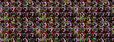 Çiçekli karalama şeklinde Raster çiçek deseni. Siyah ve kahverengi renkte çiçekler. Nazik, narin çiçek arkaplanı.