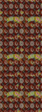 Kahverengi ve kırmızı renkte çiçekler. Renkli Yaz Temalı eskiz kalıbı. Düz Çiçek Elementleri Tasarımı. Raster illüstrasyonunda çiçek deseni çizimi.