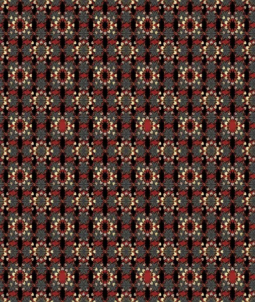 Sevimli çiçek raster deseni. Siyah ve kahverengi renkte çiçekler. Sketch Colour Spring Theme eskiz kalıbı. Düz Çiçek Elementleri Tasarımı.