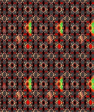 Çiçek arkaplan. - Siyah ve kırmızı çiçekler. Çiçek kolajı. Çiçek kompozisyonu. Doğa. Raster deseni. Küçük çiçekte güzel desen var..