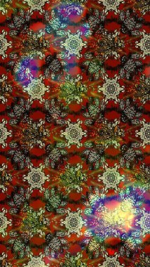 Hediye ambalaj kağıdı, tebrik kartları, posterler ve pankart tasarımı. Raster düz çiçek çizim deseni. Kahverengi ve gri renkte çiçekler.