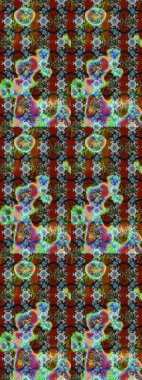 Eski usul küçük çiçekli şirin bir eskiz deseni. Moda arka planında parlak buketler. Kumaş, duvar kağıdı ve kağıt üzerine baskı yapmak için gelişen arka plan. Raster illüstrasyonu.