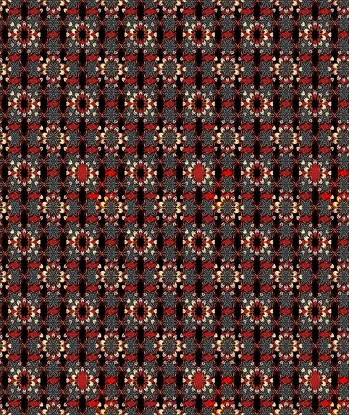 Çiçekli karalama şeklinde Raster çiçek deseni. Nazik, narin çiçek arkaplanı. Siyah ve kırmızı renkte çiçekler.