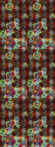 Küçük çiçekte hoş bir çiçek deseni var. Parlak çiçekli kırmızı ve kahverengi renkler üzerine soyut çizim deseni. Çiçek elementli zarif raster dokusu..