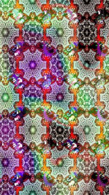 Kızılderili desenli desenli desenli şal deseni. Tekstil, tebrik kartı, boyama kitabı, telefon kılıfı baskısı için kullanılabilir. Raster Henna dövme stili. Etnik Mandala süsü.