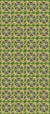 Raster illüstrasyonu. Yeşil, bej ve altın elementli nötr renkler. Raster altın desen. Doğu tarzı arabesk. Kusursuz altın desenli bukleler..