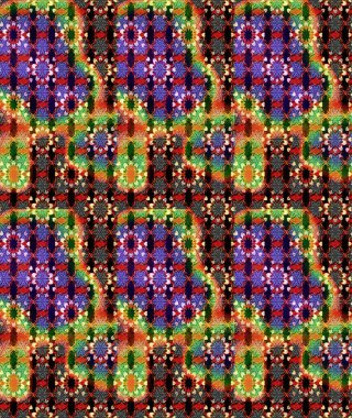 Raster illüstrasyonundaki çiçek desenli çizim. Suluboya tarzında siyah ve kırmızı renkte çiçekler.