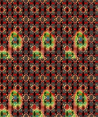 Küçük çiçekteki sevimli çiçek deseni. Siyah ve kırmızı renkte çiçekler.