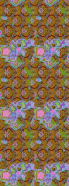 Güzel karalamalı çiçek desenli çizim. Güzel kumaş deseni. Küçük çiçekteki sevimli çiçek deseni. Raster illüstrasyonu.