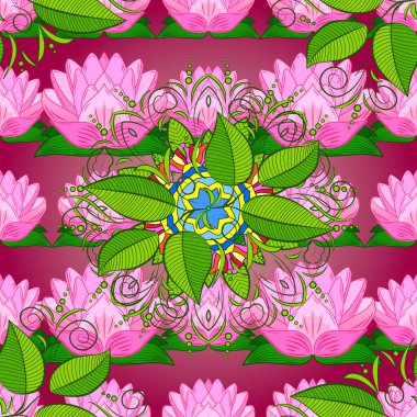 Küçük yabani çiçeklerdeki kusursuz halk desenleri. Taşralı şıklığı. Özgürlük stili Millefleur 'lar. Tekstil, duvar kağıdı, kapaklar, yüzey, baskı, hediye paketi, hatıra defteri, dekupaj için çiçek çayırı arka planı.