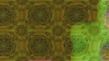 Renkli unsurlarla hareketli arka plan görüntüleri. Çiçekler. Eski model. Bayrak tarzı. Video kaydı. Şablon. Döngü. Kusursuz..