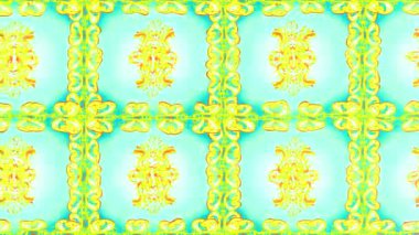 Renkli unsurlarla hareketli arka plan görüntüleri. Çiçekler. Eski model. Bayrak tarzı. Video kaydı. Şablon. Döngü. Kusursuz.. 