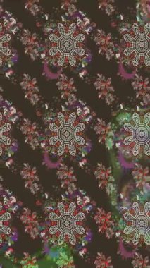 Renkli unsurlarla hareketli arka plan görüntüleri. Çiçekler. Eski model. Bayrak tarzı. Video kaydı. Şablon. Döngü. Kusursuz.. 