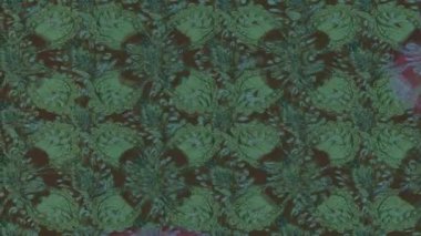 Renkli unsurlarla hareketli arka plan görüntüleri. Çiçekler. Eski model. Bayrak tarzı. Video kaydı. Şablon. Döngü. Kusursuz.. 