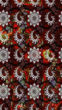 Kahverengi ve siyah renkli çiçekler. Renkli Bahar Teması eskiz kalıbı. Raster illüstrasyonu. Çiçekli çiçek deseni, suluboya. Düz Çiçek Elementleri Tasarımı.