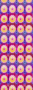 Renkli Bahar Teması eskiz kalıbı. Süslü kumaş deseni. Raster illüstrasyonundaki çiçek desenli çizim. Düz Çiçek Elementleri Tasarımı.