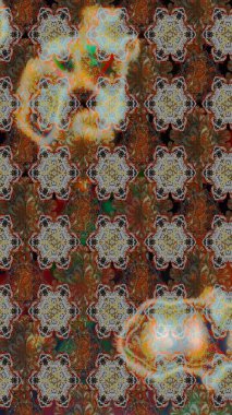 Eskiz geçmişi. Raster illüstrasyonu. Tomurcukları papatya çiçekleri olan sevimli bir çiçek deseni. Eski usul. Kumaş, tekstil, duvar kağıdı baskısı için. Miles Fleur, dandik süs.