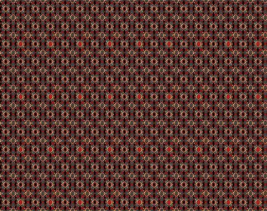 Renkli desenli eskiz deseni, siyah ve kırmızı çiçekler ve dekoratif elementler. Eskiz geçmişi. Raster illüstrasyonu. Kumaş, tekstil, duvar kağıdı baskısı için. Antika retro tarzı.