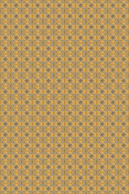 Renkli arka planda izole kar taneleri. Raster illüstrasyonu. Kar taneleri radyal bej, sarı ve kahverengi renkler.