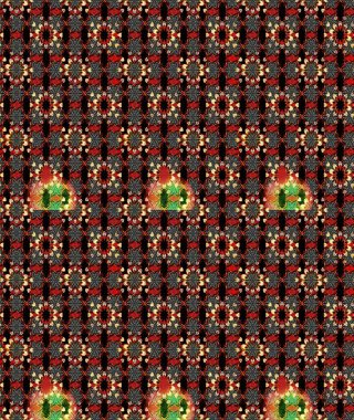 Raster düz çiçek çizim deseni. Hediye ambalaj kağıdı, tebrik kartları, posterler ve pankart tasarımı. Siyah ve kırmızı renkte çiçekler.