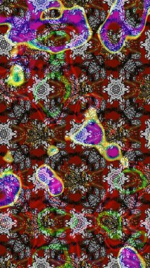 Çiçekli bahar çiçekleri. Küçük çiçekte güzel bir desen. Küçük renkli çiçekler. Moda baskıları için zarif bir şablon. Motley illüstrasyonu.