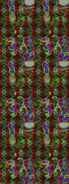 Zentangle soyut çiçekleri. Raster illüstrasyonu. Renkli Bahar Teması eskiz kalıbı. Düz Çiçek Elementleri Tasarımı. Güzel kumaş deseni. Çiçek tozu..