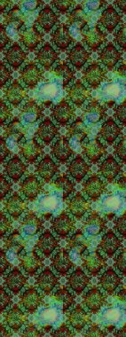 Elle çizilmiş çiçek desenli Raster çizimi. Tekstil, kumaş, ambalaj, hatıra defteri için hoş bir çiçek arkaplanı. Çocuksu tasarım. Yeşil ve kahverengi arkaplanda.