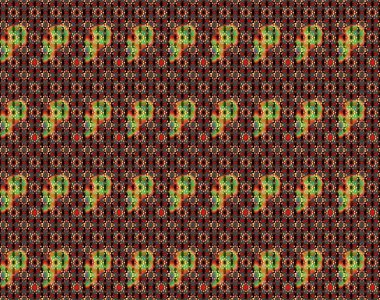 Raster illüstrasyonu. Siyah ve kırmızı kıvırcık çiçekler siyah ve kırmızı renklerde şekillenir. Klasik çiçek tasarım elementleri.