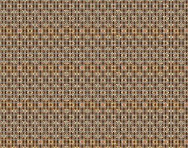 Raster illüstrasyonundaki çiçek desenli çizim. Kahverengi ve gri renkte çiçekler.