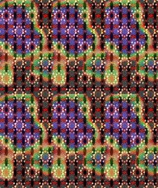 Çiçek ve yapraklı çiçek deseni. Küçük çiçekli şirin bir desen. Raster illüstrasyonu.