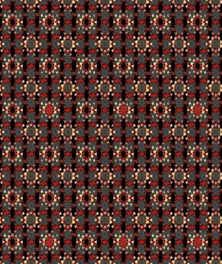 Düz Çiçek Elementleri Tasarımı. Sketch Colour Spring Theme eskiz kalıbı. Sevimli çiçek raster deseni. Siyah ve kırmızı renkte çiçekler.