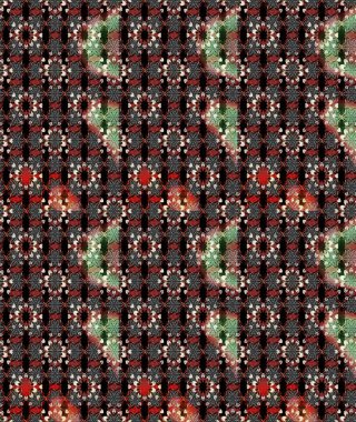 Çiçek deseni. Siyah ve kahverengi renkte bir çiçek çizimi. Şatafatlı bahar bahçesi dokusu. Raster illüstrasyonu. Siyah ve kahverengi renkte çiçekler.