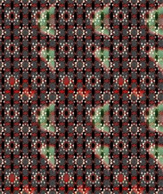 Klasik çiçek tasarımı elementleri. Siyah ve kahverengi kıvırcık çiçekler siyah ve kahverengi renklerde şekillenirler. Raster illüstrasyonu.