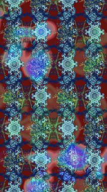 Raster stili kumaş deseni. Çiçekler suluboya çizim deseni.