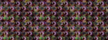 Çiçekli karalama şeklinde Raster çiçek deseni. Siyah ve kahverengi renkte çiçekler. Nazik, narin çiçek arkaplanı.