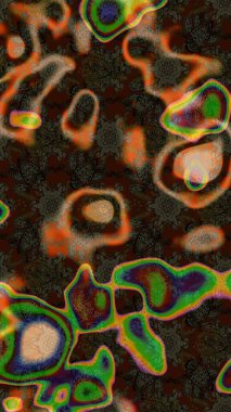 Raster illüstrasyonu. Anti-stres için soyut örnek sayfası. Kahverengi ve gri renklerde.