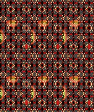 Çiçekli karalama şeklinde Raster çiçek deseni. Nazikçe, güzel çiçek arkaplanı. Siyah ve kırmızı renkte çiçekler.