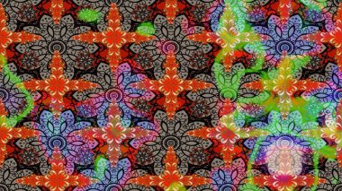 Kahverengi renkli çiçekler. Hediye ambalaj kağıdı, tebrik kartları, posterler ve pankart tasarımı. Raster düz çiçek çizim deseni.