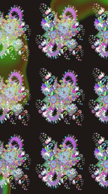 Şekil verilmiş çiçeklerle eskiz deseni. Süslü zentangle çizim dokusu, soyut çiçeklerle süslenmiş. Çiçek deseni duvar kağıdı, şablon dolguları ve web sayfası arkaplanı için kullanılabilir.