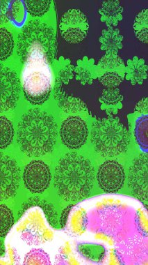 Düz Çiçek Elementleri Tasarımı. Raster. Renkli Bahar Teması çizim şablonu.