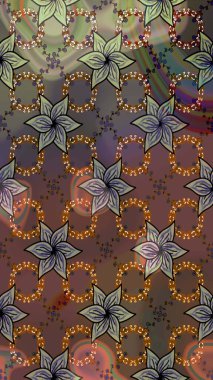 Küçük çiçekteki sevimli çiçek deseni. Raster illüstrasyonu. Tony 'nin kumaş kalıbını çiz. Modaya uygun kumaş deseni.