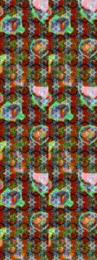 Çiçek deseni. Şatafatlı bahar bahçesi dokusu. Kahverengi renkli çiçekler. Kahverengi renkte çiçek eskizi. Raster illüstrasyonu.