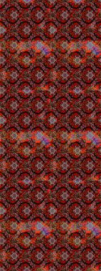 Çiçek buketleriyle klasik bir eskiz şekli. Kahverengi renklerde. Raster illüstrasyonu.