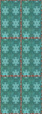 Kusursuz çiçek deseni. Mavi renkli Asya tekstili. Raster illüstrasyonu.