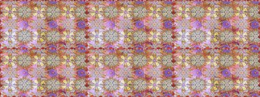 Tarafsız ve kahverengi arka planda. Elle çizilmiş çiçek desenli Raster çizimi. Tekstil, kumaş, ambalaj, hatıra defteri için hoş bir çiçek arkaplanı. Çocuksu tasarım.