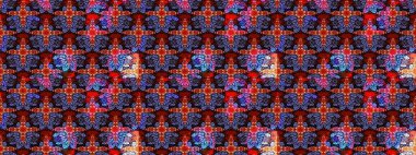 Çiçekli, yapraklı, çiçek desenli eskiz. Raster illüstrasyonu. El çizimi.